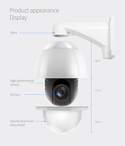 Caméra dôme complète à grand angle, minimaliste, facile à installer, anti-explosion, 4MP, IP67, CMOS, carte SD, détection de mouvement, suivi automatique rapide - Product Image 6