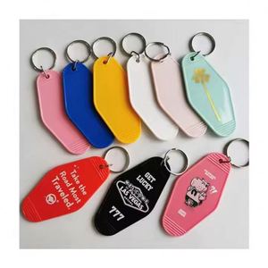 Design Design Custom Blank Hotel Keychain logo Motel Plastic Keychain - Product Image 4