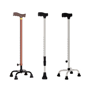 Aluminum Alloy Four-Legged Adjustable Walking Stick 64-87cm Height Anti-Slip For Elderly Outdoor Use - Product Image 4