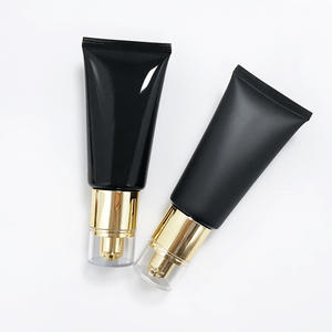 Пластиковая мягкая пустая туба из ПЭ, черная косметическая упаковка, лосьон для ухода за кожей, BB крем, очищающее средство для лица, Экологически чистая туба для отжима - Product Image 2