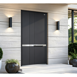 Puerta de Entrada Moderna de Lujo con Marco de Aleación de Aluminio, Aislamiento Térmico, Garantía de 5 Años, Apertura Simple <span class=keywords><strong>para</strong></span> Hotel u Hospital - Product Image 2