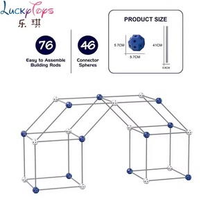 Juguete de Construcción de Fortines para Niños, Kit de Construcción de Fortines DIY STEM, Juguete Educativo para Niños y Niñas, 122 Piezas - Product Image 3