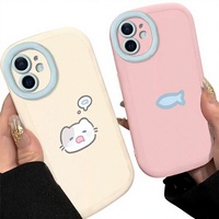 Coque de téléphone antichoc en TPU style poisson pour iPhone 17 Pro Max & 16/14/13/12 Mini - Nouveau design de dessin animé