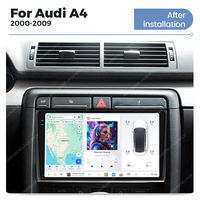 Autoradio Android Navifly DUDU 7 pour appuie-tête et tableau de bord, kit console 2K QLED, compatible caméra panoramique 360° pour Audi A4 2000-2009 (AU02)