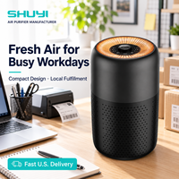 Purificateur d'air portable compact H13 HEPA pour chambre et bureau, livraison rapide, pour petites pièces et bureaux, avec certifications OEM ODM CE RoHS FCC