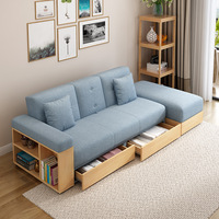 Direktverkauf ab Werk Modernes Klappbares 2-in-1 Schlafsofa Multifunktional mit Stauraum für Kleine Räume Wohnzimmer Lager