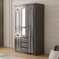 Armoire de haute qualité à 3 portes, armoire murale, placard de chambre à coucher avec 3 tiroirs, armoire de chambre à coucher personnalisée