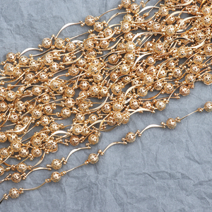 GUFEATHER C38 50cm/lot Chaîne en cuivre <span class=keywords><strong>multi</strong></span>-styles plaqué or 18 carats pour la fabrication de colliers et bracelets, accessoires de bijouterie en vrac - Product Image 6