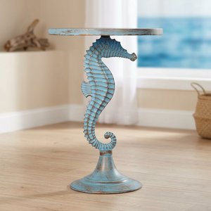 Jaffs Exports Seahorse Sculpture Table Handmade Aluminium Modern Eco-Friendly Durable Antique Weathering Finish Living Room - Product Image 3