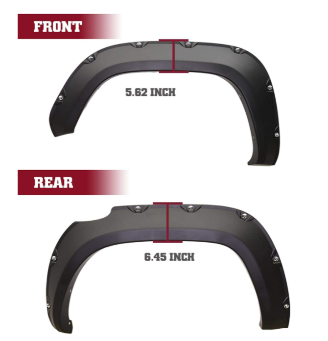Fender Flares Crackproof Car Wheel Eyebrow Protector Off Road Bumpers For Toyota