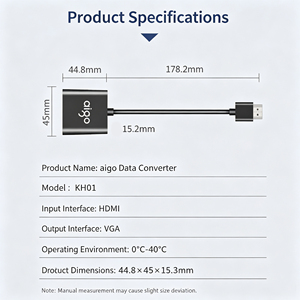   Adaptador convertidor de vídeo a <span class=keywords><strong>VGA</strong></span> para ordenador portátil, escritorio, conexión a monitor, proyector, <span class=keywords><strong>conector</strong></span> de transferencia de señal - Product Image 5