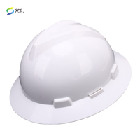 Casco de Seguridad Estilo MSA ANSI, Protección para la Cabeza, ABS, Ala Completa, para Construcción, Diseño de Fibra de Carbono con Transferencia de Agua