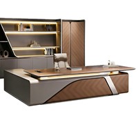 Bureau de direction moderne et durable pour hôpital, table d'ordinateur convertible en bois avec panneau extensible pour mobilier de bureau de direction