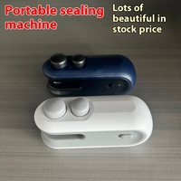 Machine de scellage thermique électrique 2-en-1 portable pour sacs en plastique de cuisine avec pinces à sacs pour sacs de conservation alimentaire