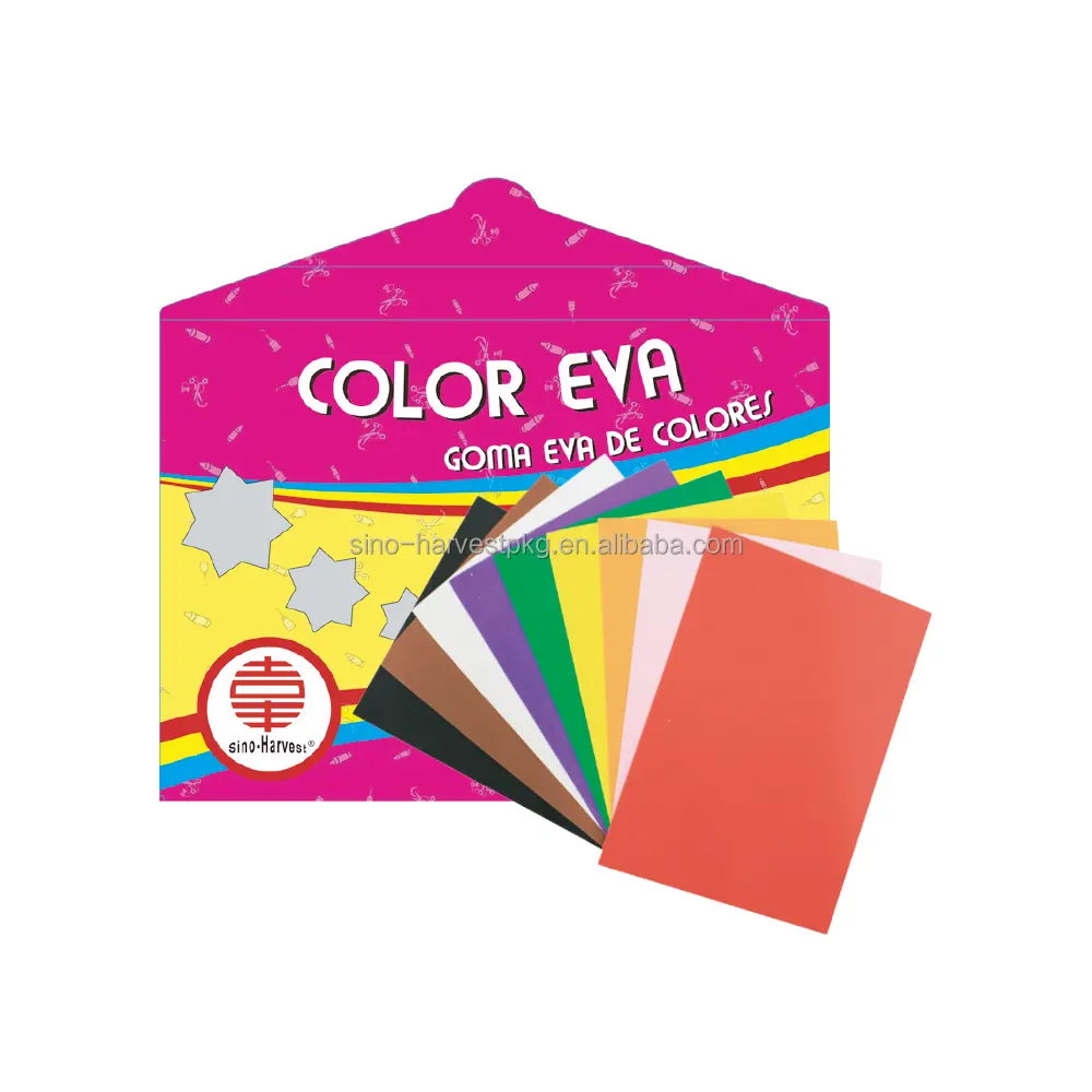 Fabrikverkauf Umschlag-Verpackungsset mit farbigem Karton/Spurenpapier/Seidenpapier farbiges Eva-Schaum-Blätter-DIY-Set