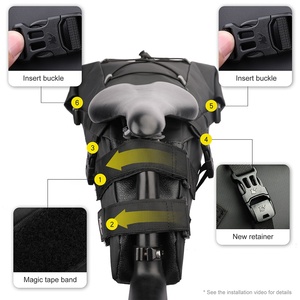 Rhinowalk 13L sillín de bicicleta embalaje impermeable viaje sillín <span class=keywords><strong>bolsa</strong></span> ciclismo bicicleta <span class=keywords><strong>Bikepacking</strong></span> para bicicleta de montaña carretera - Product Image 4