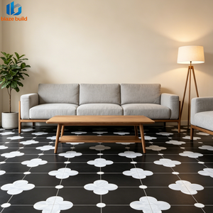 Oferta 2026: Baldosa de Porcelana Blanca y Negra <span class=keywords><strong>con</strong></span> Diseño Floral 3D Tallado de 800x800mm <span class=keywords><strong>para</strong></span> Piso de Baño - Product Image 4