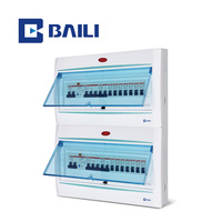 Boîtier de distribution électrique BAILI A4L 36 voies à montage en surface avec base métallique et voyant lumineux, protection basse tension, pour disjoncteurs (MCB)
