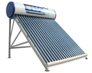 200L太陽熱温水器Calentador Solar de agua tubo al vacio、電気ヒーターバックアップ付き