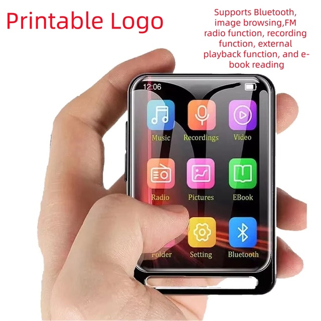 Factory Direct 2.4 Inch Touch Screen MP3 Player BT 5.0 FM Radio E-book Video Recorder Support 64GB TF Card Portable Music Player