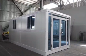 Casa prefabbricata pieghevole 360 ° <span class=keywords><strong>parete</strong></span> di vetro con isolato doppio smalto zincato struttura in acciaio per scenario <span class=keywords><strong>camera</strong></span> vista mare - Product Image 5