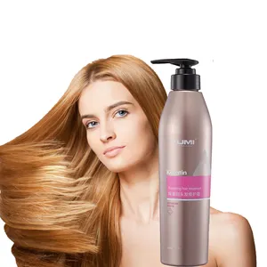 Profesyonel OEM salon brezilyalı keratin proteini en iyi saf keratin tedavisi saç düzleştirici pürüzsüz şampuan ve saç kremi