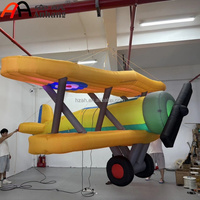 Modèle de biplan vintage gonflable géant personnalisé, grand avion gonflable pour événements, expositions commerciales en plein air, décoration de centre commercial