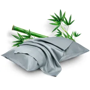 natural soft cooper infused 100 bamboo lyocell fiber pillowcase cover with envelope closure pillow cases