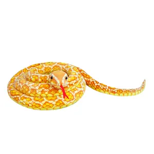 2024 keluaran baru mainan ular 120 inci mewah lembut mainan boneka Serpent Python Viper Cobra Plushie Boa constrektor mainan besar