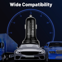Adaptor Pengisi Daya Mobil 66W 6 Port, 4 USB + 2 USB C PD Pengisian Cepat Soket Pemantik Rokok untuk Smartphone dan Tablet