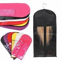 Sacs imprimés personnalisés sac à fermeture éclair écologique accessoires de mode sac d'emballage refermable pour perruques propre Logo imprimé