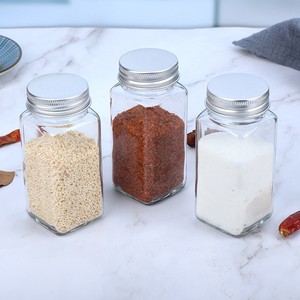 New Design Small 4oz 120ml Glass Seasoning Bottle Portable <b>Bbq</b> Glass Bottles with Silver Cap - Product Image 4