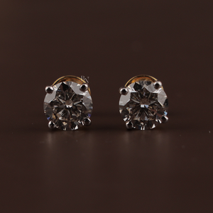 Elegantes Pendientes de Diamantes Cultivados en Laboratorio para Mujer, Plata, Oro de 10K, Oro de 14K, Oro de 18K, Joyería Clásica, Colección de Regalos - Product Image 1