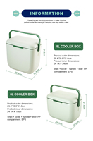Glacière isotherme personnalisable OEM ODM en PP et EPS 6L/8L - Idéale pour la glace, la bière |   Performances d'isolation élevées pour le camping