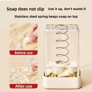 Brosse à savon multifonction à ressort avec couvercle anti-poussière, rechargeable, pour la vaisselle, les chaussures et le nettoyage <span class=keywords><strong>de</strong></span> la salle <span class=keywords><strong>de</strong></span> bain - Product Image 6