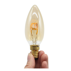 Ampoule <span class=keywords><strong>LED</strong></span> à filament vintage antique en verre clair ou ambré à intensité variable C35 <span class=keywords><strong>E14</strong></span> <span class=keywords><strong>4w</strong></span> - Product Image 4