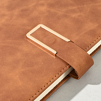 Libreta de Cuero Personalizada con Cierre Magnético, Tapa Dura A5, Encuadernación Cosida, Libreta de Negocios
