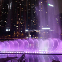 Fuente musical grande para exteriores, fuente de agua con espectáculo de luces programable para plaza de la ciudad