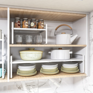 Multifunctional <b>Kitchen</b> Cabinet Organizer Stainless Steel Removable Shelf For Dish And Bowl <b>Storage</b> Rectangle Standing Type - Product Image 2