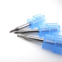 Fraise à queue sphérique miniature en acier rapide de haute qualité à 2 dents, 30 degrés, diamètre R0.05-R3mm, pour usinage CNC, ODM