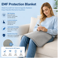 Couverture anti-ondes EMF personnalisée en tissu cuivre-nickel, petite couverture anti-radiation portable pour la maison, le bureau et l'usage quotidien