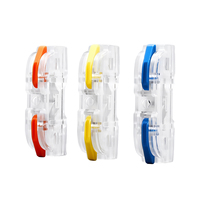 TOMZN 60 connecteurs de fils modulaires à levier, à assembler dans n'importe quelle configuration, 250V 32A, borniers transparents pour fils 12AWG 4mm² BV BVR RV