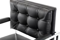 Chaise de comptoir haute Offres Spéciales en acier inoxydable chromé accoudoir en métal cuir chaise de bar de luxe