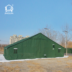 重型绿色帆布帐篷防水耐用BC帐篷，大空间供政府使用 - Product Image 2