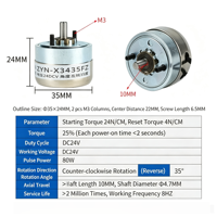 Électroaimant rotatif inversé à 35 degrés DC 24V 35x24mm pour machine de tri