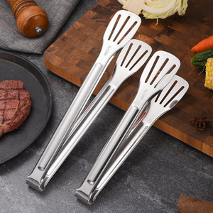 304 Stainless Steel Food Clip Thickened Grilling Steak Clip Flipping <b>Tool</b> BBQ <b>Tools</b> - Product Image 1