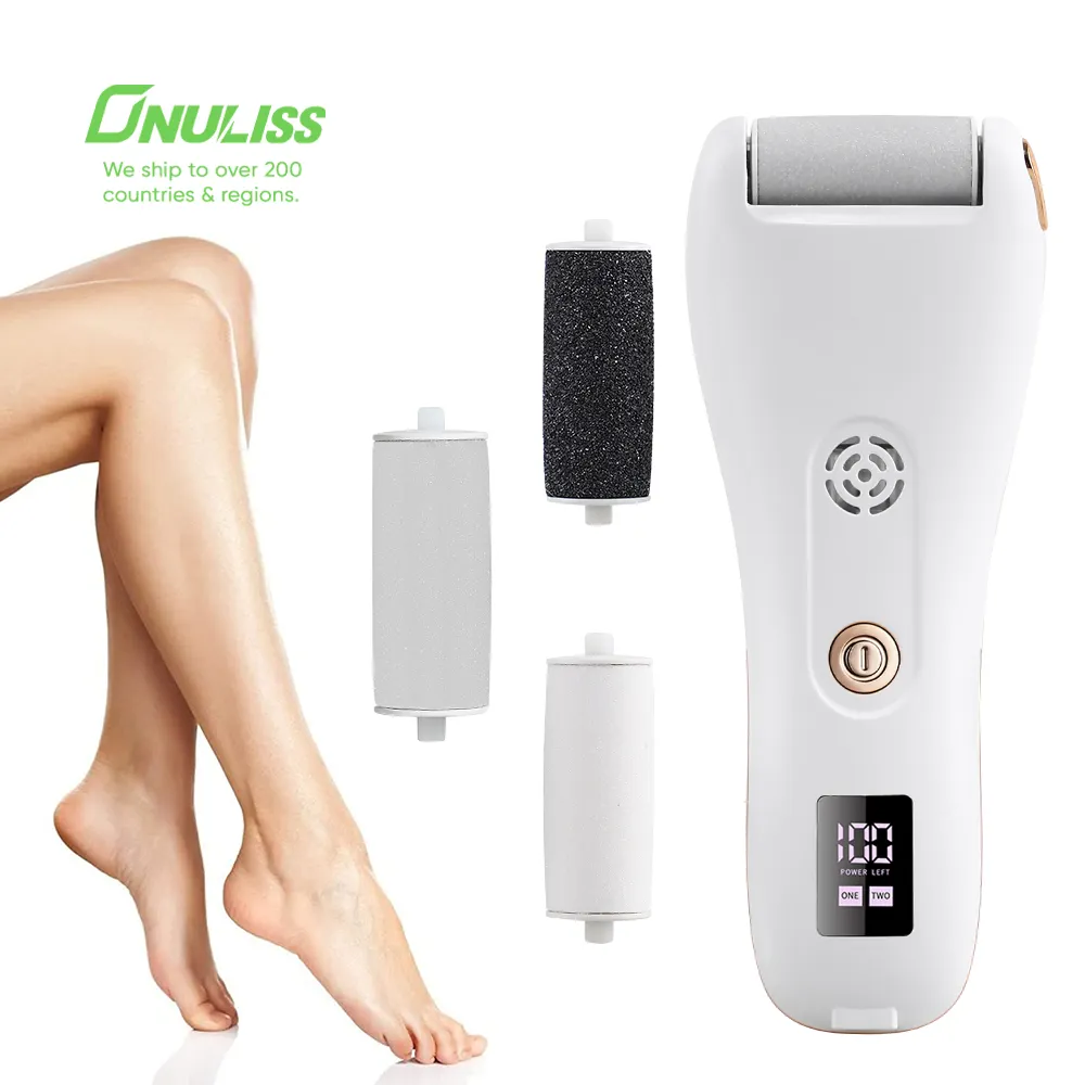 LED Screen Foot Scrubber File Dead Skin Callus Remover Electric Foot File Vacuum Callus Remover Rechargeable Foot File