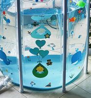 Baignoire gonflable transparente en PVC pliable pour enfants, baignoire SPA pour bébés, baignoire pliable pour le bain