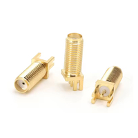 Conector macho hembra SMA recto de montaje en PCB, conectores coaxiales RF para PCB,