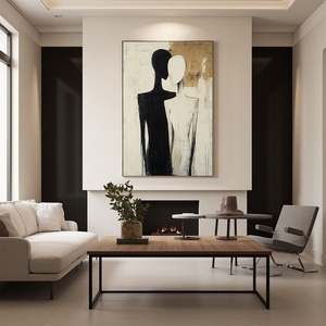 Pintura al Óleo Figurativa Pintada a Mano sobre Lienzo, Arte de Pared para Regalo de San Valentín, Boda o Inauguración de Casa - Product Image 1